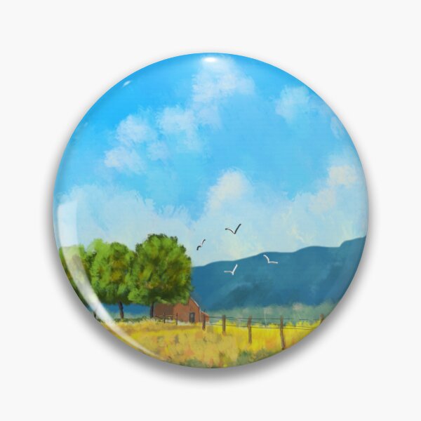 Artikelvorschau, Blick auf die Farm entworfen und verkauft von MFellArt Creations.
