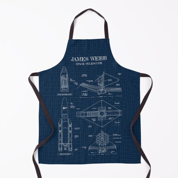 Item preview, James Webb Space Telescope (Navy Blueprint. Vertical) designed and sold by BGALAXY.