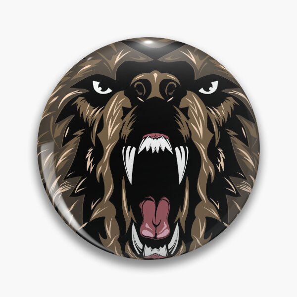 Item preview, bear head open mouth roars designed and sold by Achille3777.