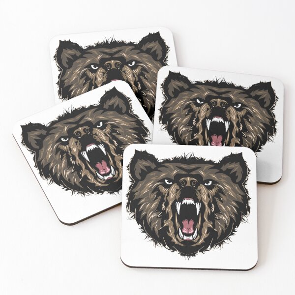 Item preview, bear head open mouth roars designed and sold by Achille3777.