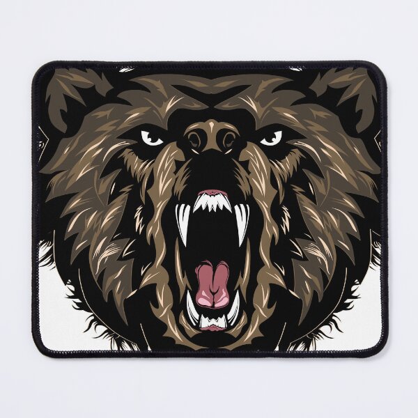 Item preview, bear head open mouth roars designed and sold by Achille3777.