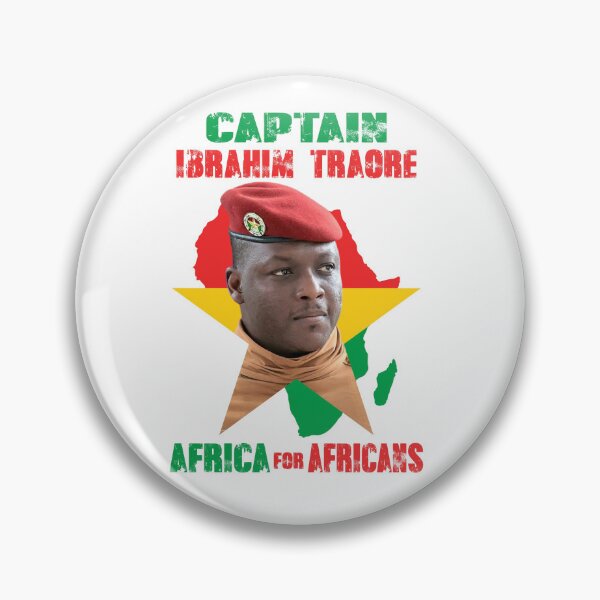 Item preview, Captain Ibrahim Traore T-Shirt – Africa for Africans Movement Burkina Faso Colors designed and sold by tuji28.