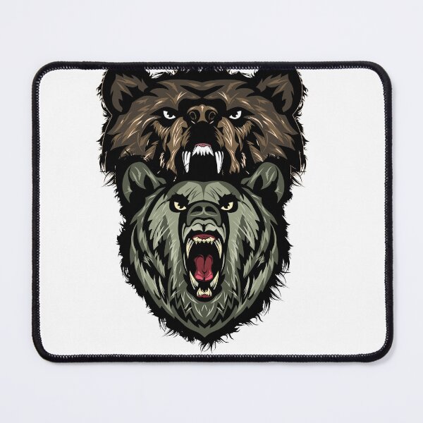 Item preview, bear head open mouth roars together two designed and sold by Achille3777.