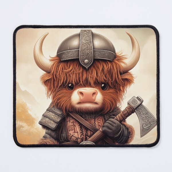 Item preview, Highland Cow Viking Warrior designed and sold by PetsArt.
