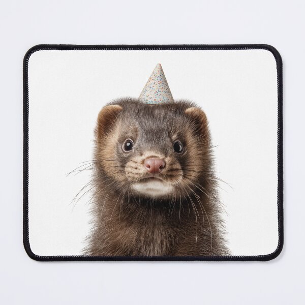 Item preview, Cute Mink with Party Hat Birthday Celebration designed and sold by LazyOwlStore.