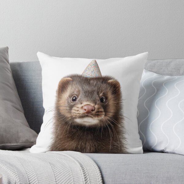Item preview, Cute Mink with Party Hat Birthday Celebration designed and sold by LazyOwlStore.