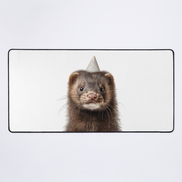 Item preview, Cute Mink with Party Hat Birthday Celebration designed and sold by LazyOwlStore.