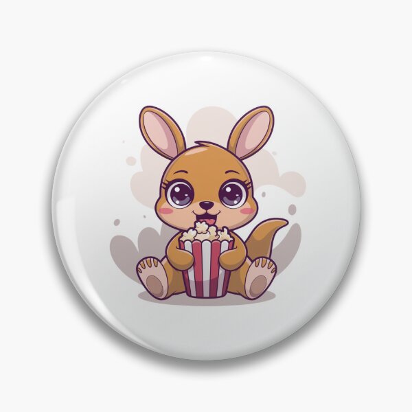Item preview, rabbit eating popcorn designed and sold by Eternalski.