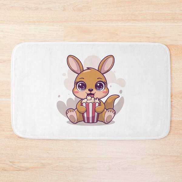 Item preview, rabbit eating popcorn designed and sold by Eternalski.