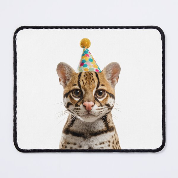 Item preview, Cute Ocelot with Party Hat Birthday Celebration designed and sold by LazyOwlStore.
