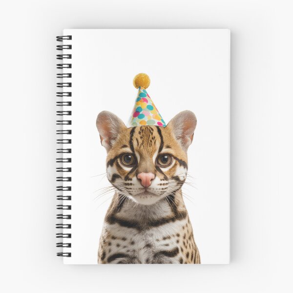 Item preview, Cute Ocelot with Party Hat Birthday Celebration designed and sold by LazyOwlStore.