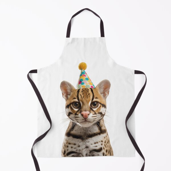 Item preview, Cute Ocelot with Party Hat Birthday Celebration designed and sold by LazyOwlStore.