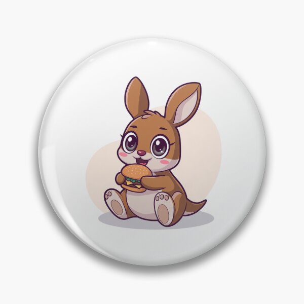 Item preview, rabbit eating burger designed and sold by Eternalski.