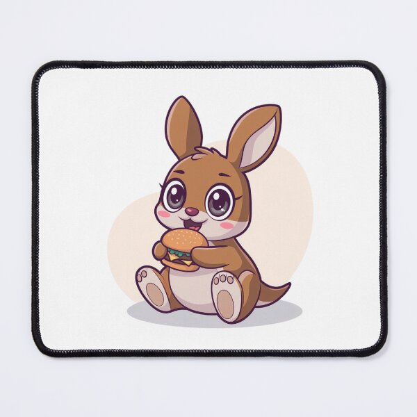 Item preview, rabbit eating burger designed and sold by Eternalski.