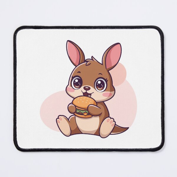 Item preview, rabbit eating burger designed and sold by Eternalski.