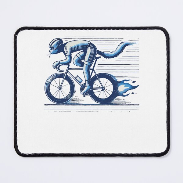 Item preview, Cat On Bike In Retro Style For Bike Fans designed and sold by LuminOrb.