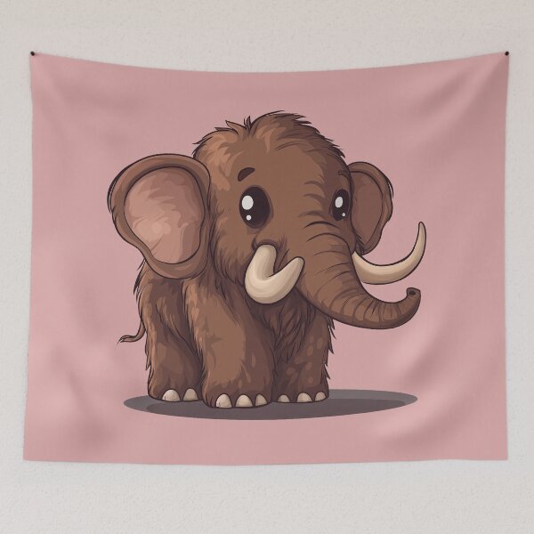 Item preview, Cute woolly mammoth cub designed and sold by FluffyGallery.