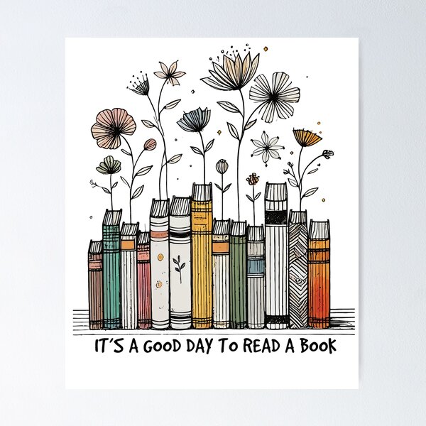 Item preview, Bookworm Funny Book Saying Florales designed and sold by LuminOrb.