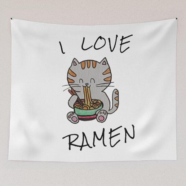 Item preview, I Love Ramen – Kawaii Cat Noodle Time designed and sold by KawaiiNugs.