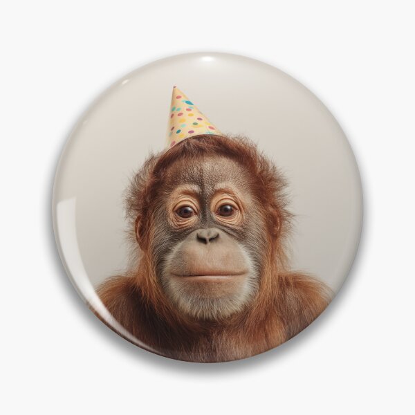 Item preview, Cute Orangutan with Party Hat Birthday Celebration designed and sold by LazyOwlStore.