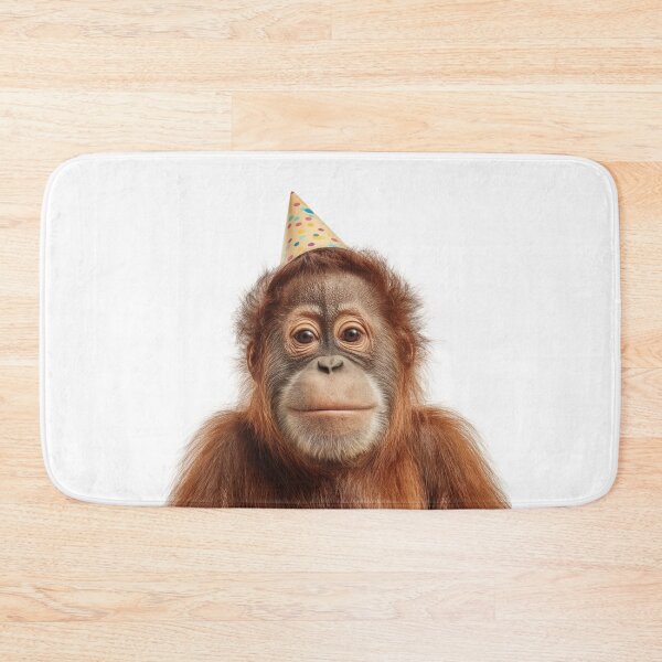Item preview, Cute Orangutan with Party Hat Birthday Celebration designed and sold by LazyOwlStore.
