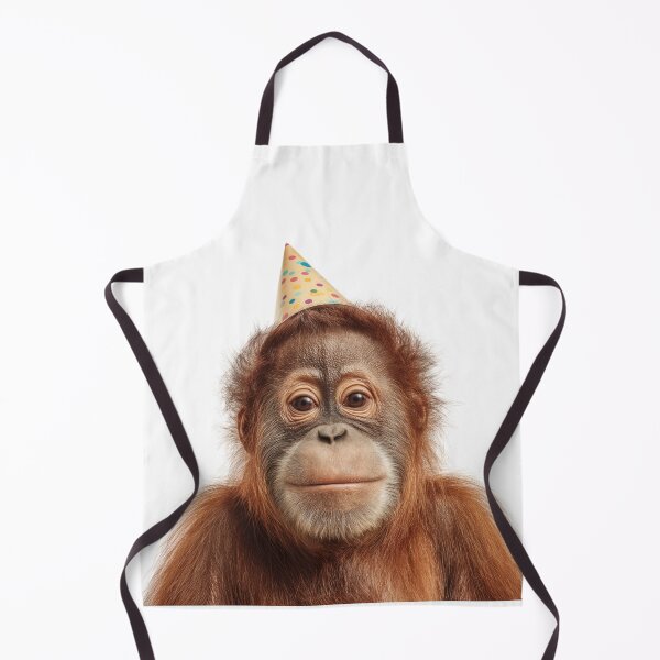 Item preview, Cute Orangutan with Party Hat Birthday Celebration designed and sold by LazyOwlStore.