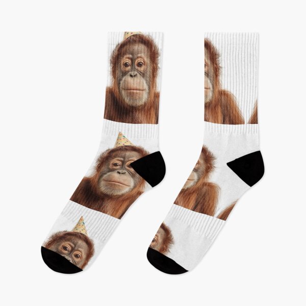 Item preview, Cute Orangutan with Party Hat Birthday Celebration designed and sold by LazyOwlStore.