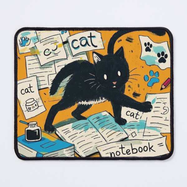 Item preview, Black Cat notebook designed and sold by SommanasShop.