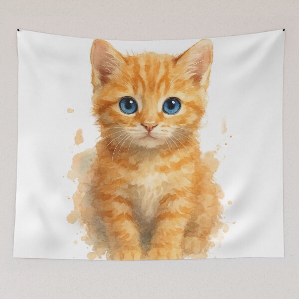 Item preview, Cute Ginger Tabby Kitten with Blue Eyes designed and sold by JulieSouster.