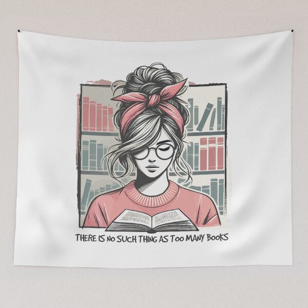 Item preview, Book Lover Meets Retro Book Girl Look designed and sold by LuminOrb.