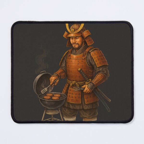 Item preview, The BBQ Samurai – The Art of Grilling in Armor designed and sold by AleTot.