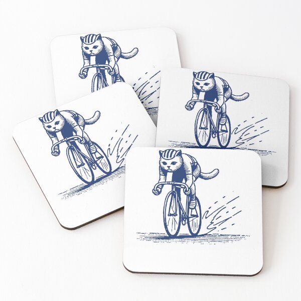 Item preview, Retro Racing Bike Cat For Sporty Bike Fans designed and sold by LuminOrb.