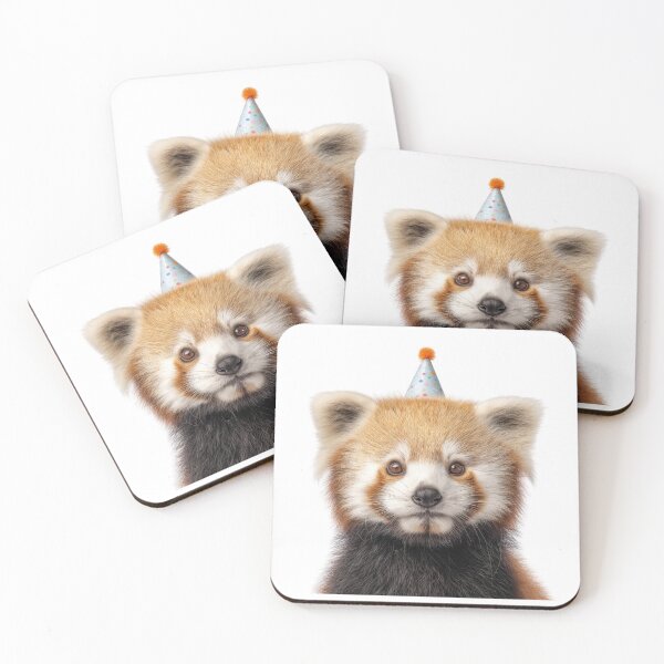 Item preview, Cute Red Panda with Party Hat Birthday Celebration designed and sold by LazyOwlStore.