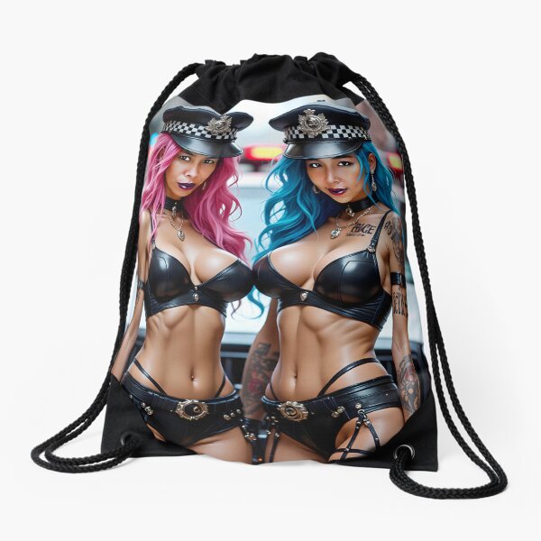 Item preview, Sexy Pink and Blue Thai Police Girls in the City designed and sold by Huskyyy Designs.