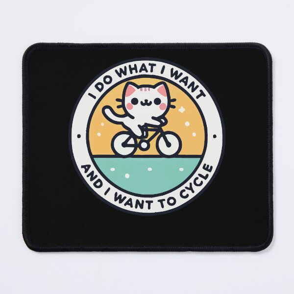 Item preview, Self-determined Cat On A Bike With A Statement designed and sold by LuminOrb.
