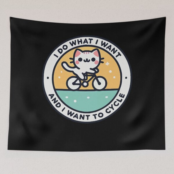 Item preview, Self-determined Cat On A Bike With A Statement designed and sold by LuminOrb.