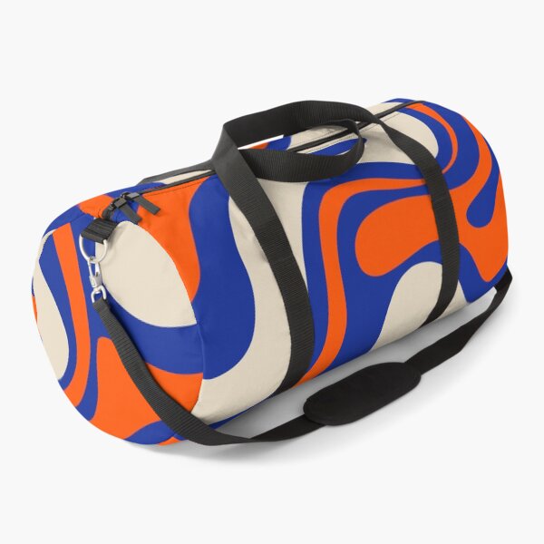 Item preview, Bold and Groovy Retro Liquid Swirl Abstract Pattern Cobalt Blue and Orange 2 designed and sold by kierkegaard.