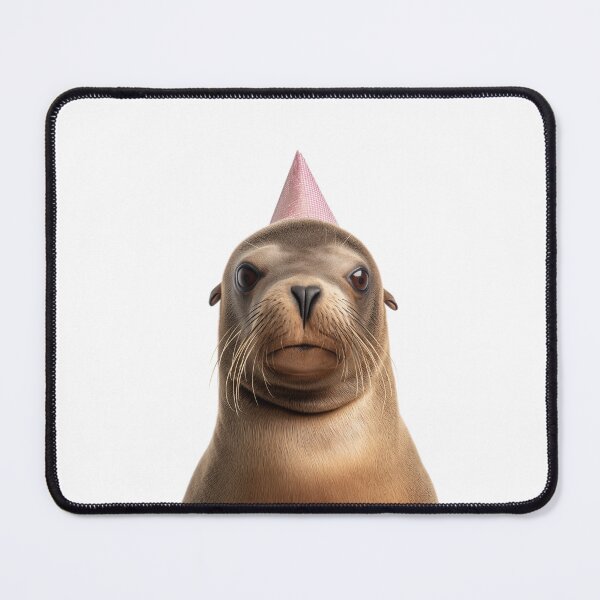 Item preview, Cute Sea Lion with Party Hat Birthday Celebration designed and sold by LazyOwlStore.