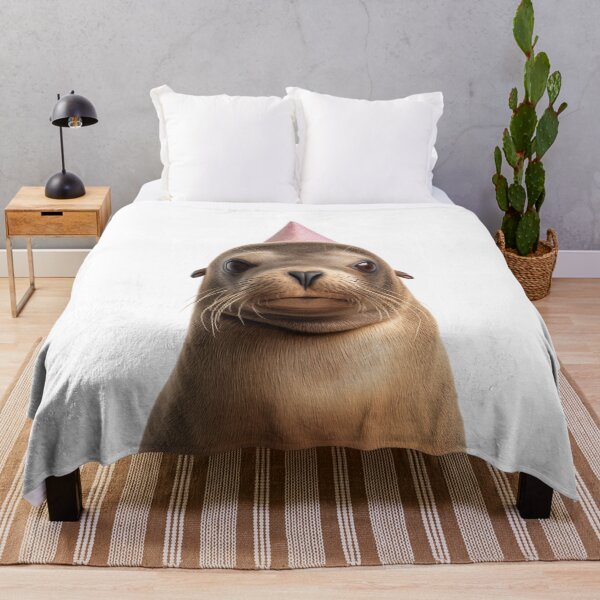 Item preview, Cute Sea Lion with Party Hat Birthday Celebration designed and sold by LazyOwlStore.
