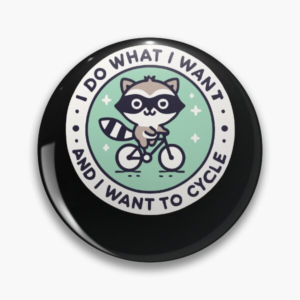 Item preview, Funny Bike Design With Raccoon And Attitude designed and sold by LuminOrb.