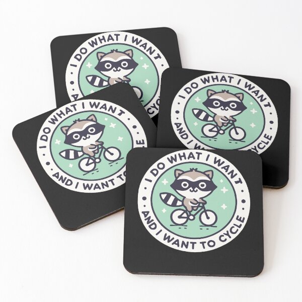 Item preview, Funny Bike Design With Raccoon And Attitude designed and sold by LuminOrb.