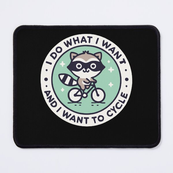 Item preview, Funny Bike Design With Raccoon And Attitude designed and sold by LuminOrb.