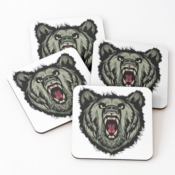 Item preview, bear head mouth ferocious grizzly designed and sold by Achille3777.