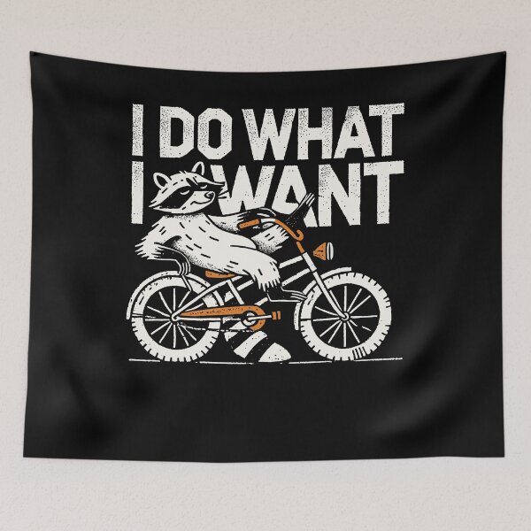 Item preview, Raccoon Bike Motif For Individualists With Style designed and sold by LuminOrb.