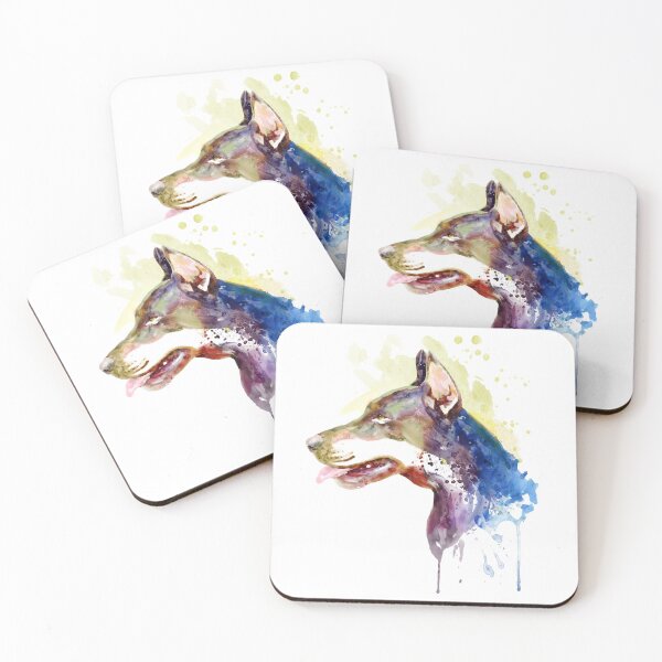 Item preview, Doberman Side Profile Watercolor designed and sold by caracatita75.