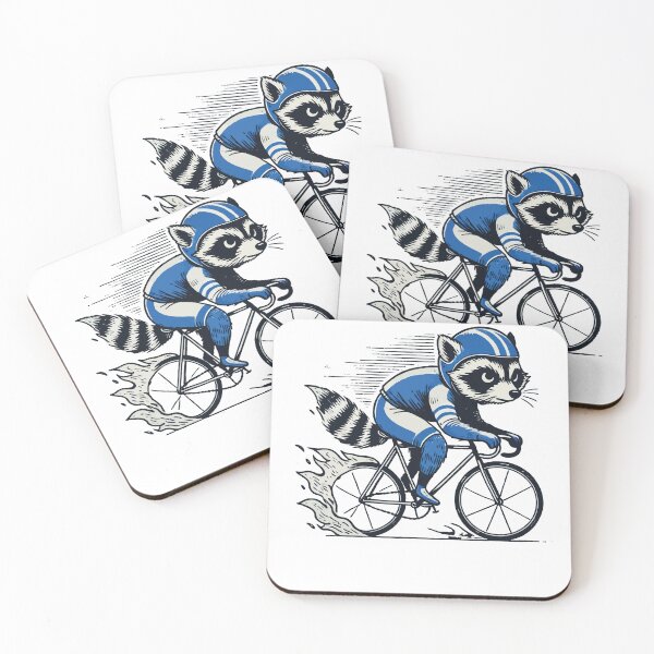 Item preview, Funny Racing Bike Raccoon For Bike Lovers designed and sold by LuminOrb.