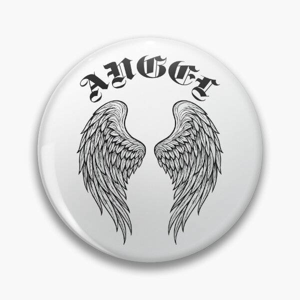 Item preview, Agel wings outline drawing and text angel gothic designed and sold by EchoOfSilence.