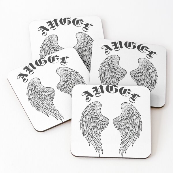 Item preview, Agel wings outline drawing and text angel gothic designed and sold by EchoOfSilence.