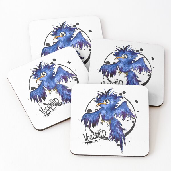 Item preview, Vogelwild- The crazy blue cartoon bird in action designed and sold by LumiSoleil.