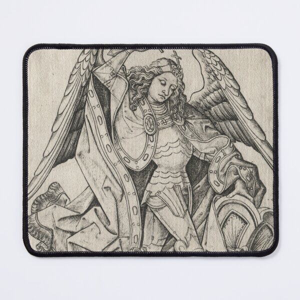 Item preview, Saint Michael, 1450–67. Master ES (German, active 1450–67). Engraving designed and sold by Vintage Designs +.